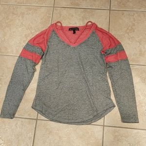 Baseball-like jersey with sexy strings at neckline
